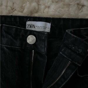 Zara High rise wide leg denim jean